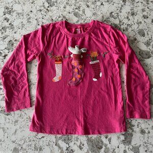 Next UK pink mouse pocket pal LS tee sz 5-6